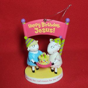 Dayspring Really Wooly Kids Happy Birthday Jesus Ornament